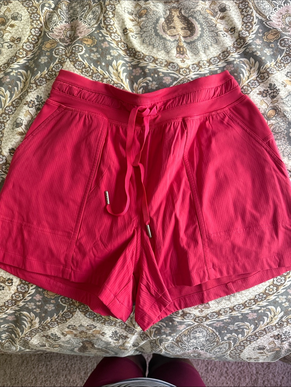 lululemon athletica Bright Pink Drawstring Athletic Shorts